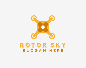 Rotorcraft Aerial Drone  logo design