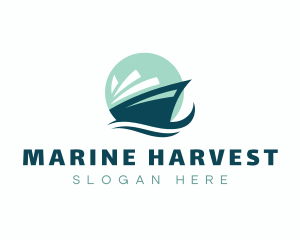 Marine Boat Wave logo design