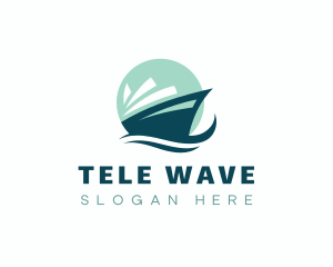 Marine Boat Wave logo design