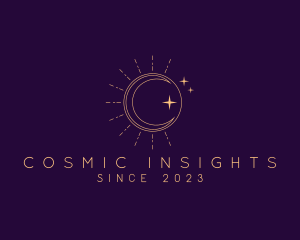 Sun Moon Cosmic logo design