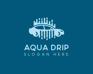 Dripping Water Car Wash logo design