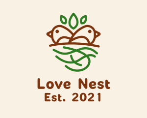 Twin Bird Nest  logo design