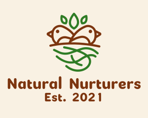 Twin Bird Nest  logo design