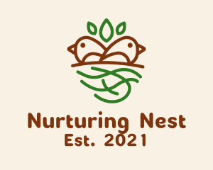 Twin Bird Nest  logo design