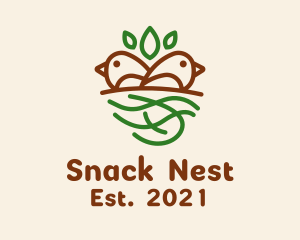 Twin Bird Nest  logo design