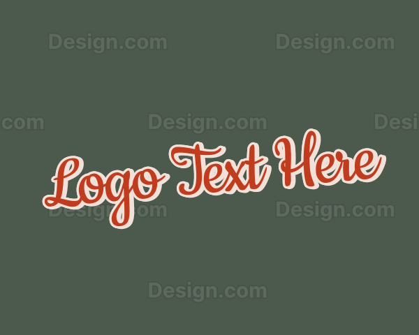 Retro Script Business Logo