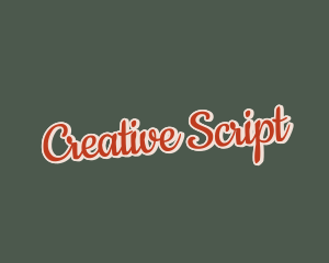 Retro Script Business logo design