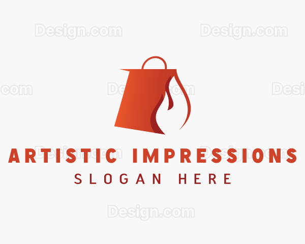 Flaming Shopping Bag Logo