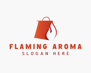 Flaming Shopping Bag logo
