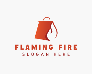 Flaming Shopping Bag logo
