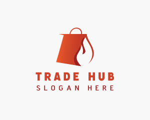 Flaming Shopping Bag logo