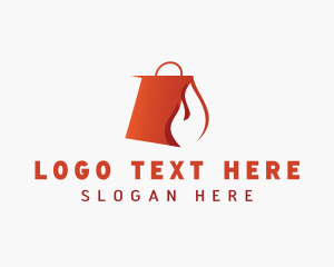 Marketplace - Flaming Shopping Bag logo design