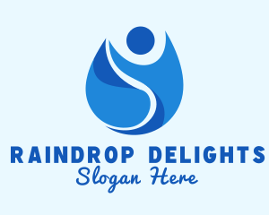 Water People Droplet logo design