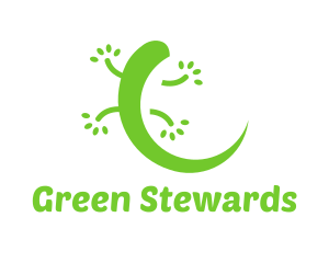 Green Gecko Reptile logo design