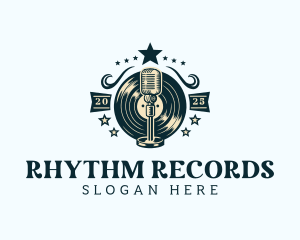 Microphone Vinyl Record logo