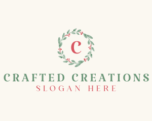 Watercolor Wreath Decor logo design