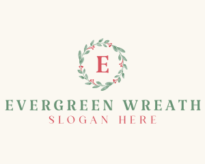 Watercolor Wreath Decor logo design