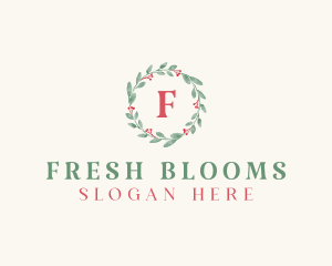 Watercolor Wreath Decor logo design