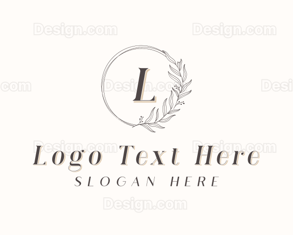 Organic Floral Wreath Logo