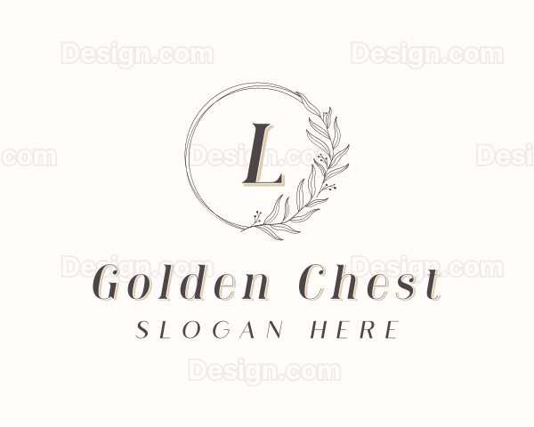 Organic Floral Wreath Logo