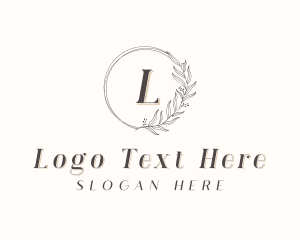 Organic Floral Wreath logo