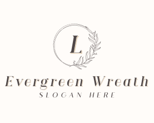 Organic Floral Wreath logo design