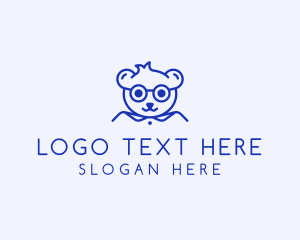 Cute Smart Bear logo