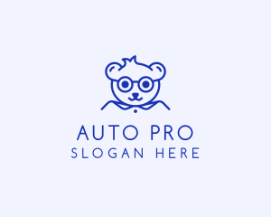 Cute Smart Bear Logo