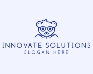 Cute Smart Bear Logo