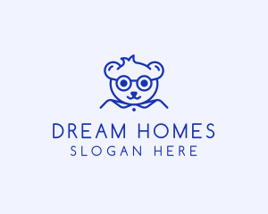 Cute Smart Bear logo