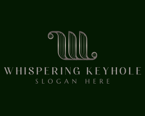 Elegant Metallic Luxury Letter W logo design