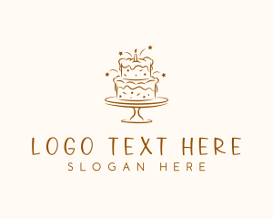 Dessert Baking Cake Logo