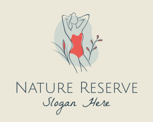 Woman Swimsuit Nature logo design