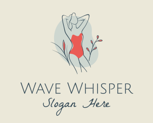 Woman Swimsuit Nature logo