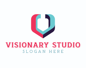 Creative Business Letter V logo