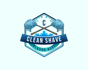 Mop Cleaning Maintenance logo design