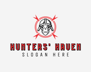 Mercenary Skull Hunter logo design