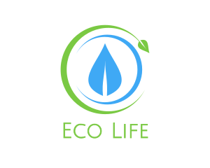 Crescent Leaf Eco logo design