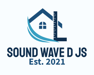 House Try Square Wave logo design