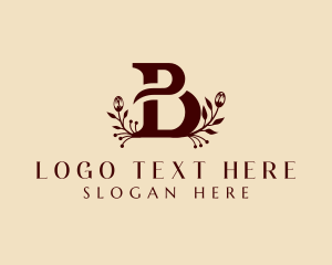 Floral Business Letter B logo