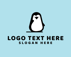 Winter Penguin Animal logo