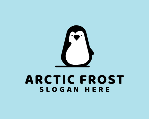 Winter Penguin Animal logo design