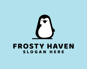 Winter Penguin Animal logo