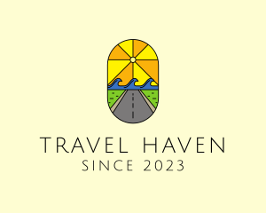 Beach Travel Destination logo
