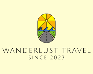 Beach Travel Destination logo