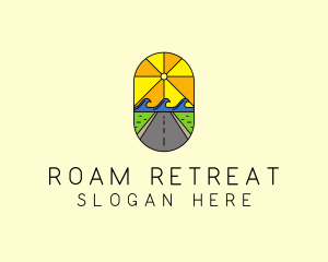 Beach Travel Destination logo