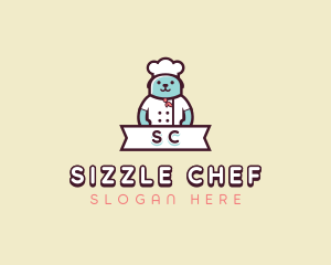 Dog Chef Toque logo design