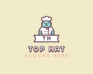 Dog Chef Toque logo design