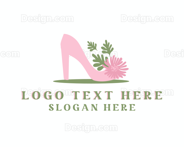 Floral Stilettos Shoes Logo