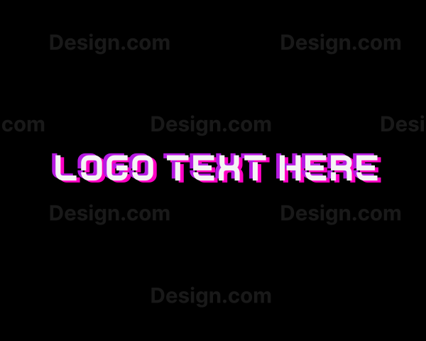 Futuristic Neon Light Wordmark Logo